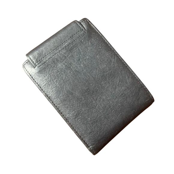 Vintage 90s Buxton Womens Black Leather Bifold Wallet Snap Closure Card Holders - Picture 2 of 12